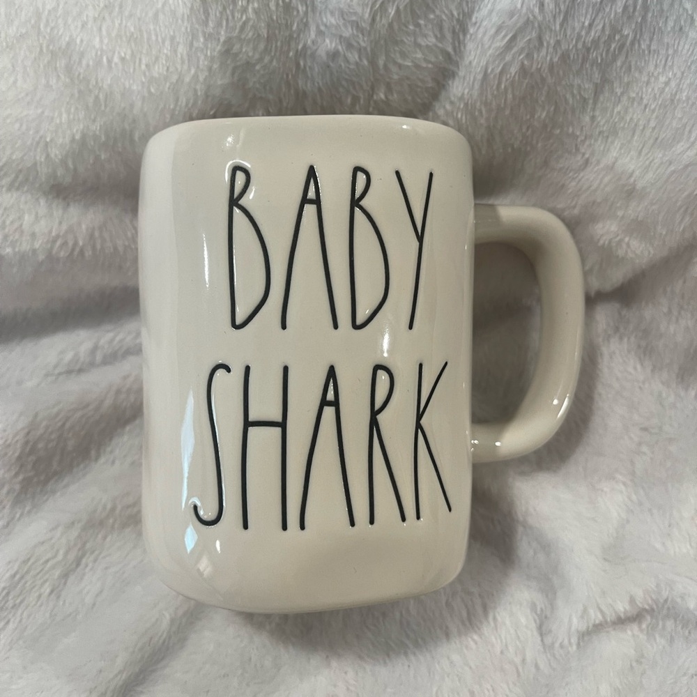 Rae Dunn Cream Ceramic Mug with Black Logo